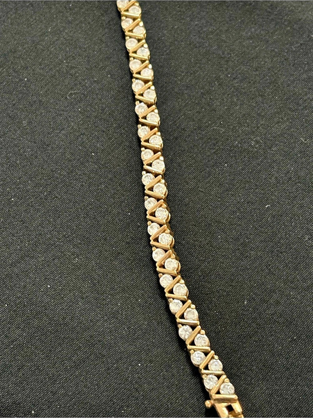 Gold-Tone with beautiful cut stones Bracelet Like New